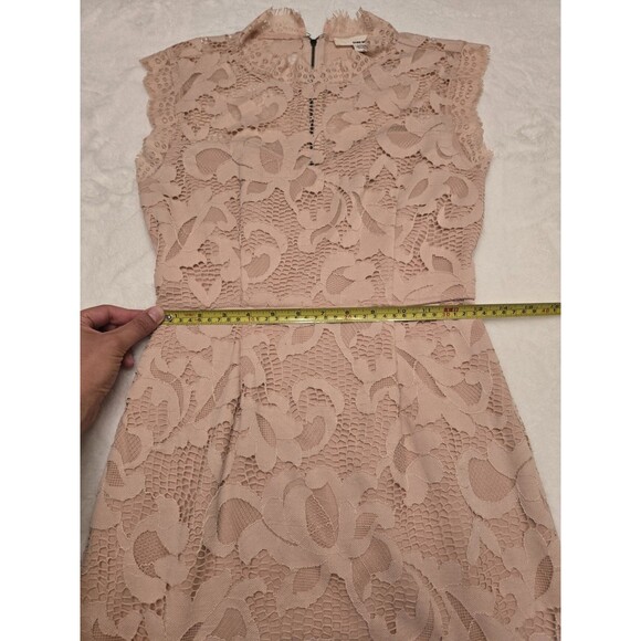Sans Souci Pink Lace Cocktail Party Mini Dress Size Medium Zip - Picture 5 of 9